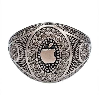 THE MEN THING Rings 19 Royal Series - CORE ICON RING - Pure Stainless Steel Men’s Steel-Plated Ring – Statement Luxury Jewelry (Size : 19-22-24)