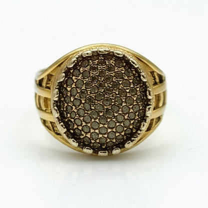 THE MEN THING Rings 20 Royal Series - GOLD SPARK RING - Pure Stainless Steel Men’s Gold-Plated Ring – Statement Luxury Jewelry (Size : 20-22-24)