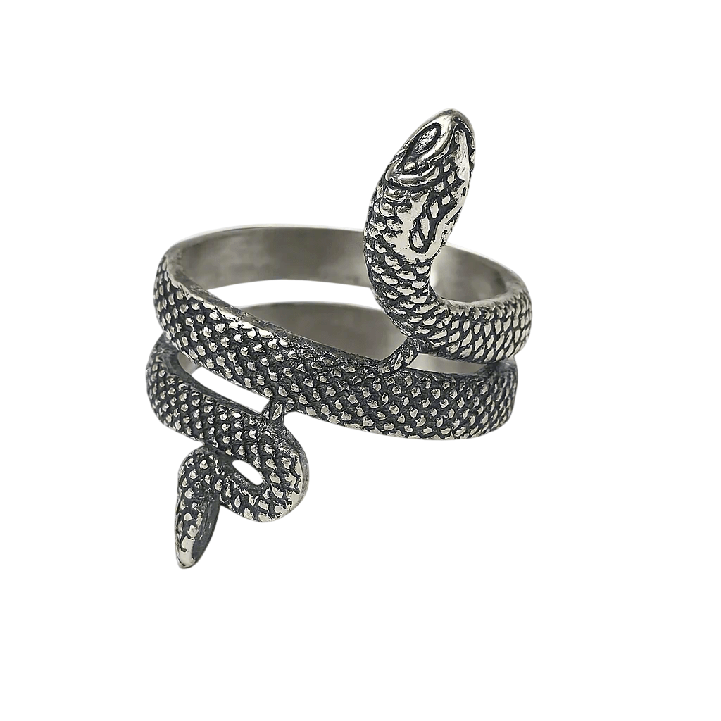 THE MEN THING Rings COBRA CREST RING - Pure Stainless Steel Men’s Steel-Plated Ring – Statement Luxury Jewelry (Size : 16-23-28)