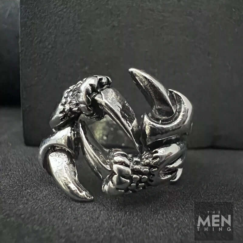THE MEN THING Rings DEAMONCLAW - Alloy Adjustable Vintage Ring,American trending Style for Men & Boys