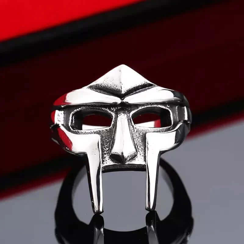 THE MEN THING Rings DOOM MASK - Pure Titanium Stainless Steel Ring Jewellery for Men - Size   17-21- 24