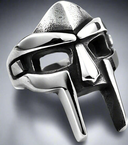 THE MEN THING Rings DOOM MASK - Pure Titanium Stainless Steel Ring Jewellery for Men - Size   17-21- 24