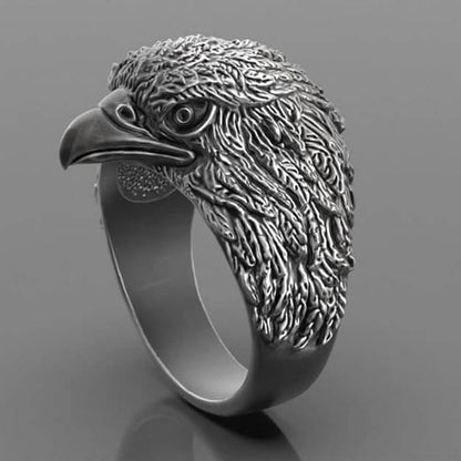 THE MEN THING Rings EAGLE HEAD - Titanium Steel Ring for Men