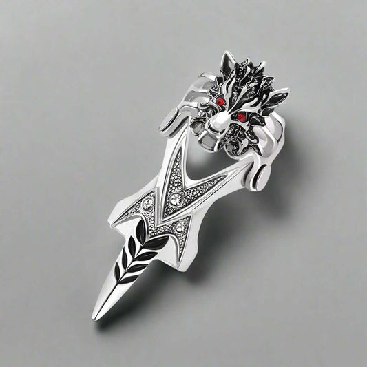 THE MEN THING Rings FURIOUS-REDEYE - Gothic Wolf Knuckle Joint Full Finger Ring for Men & Boys