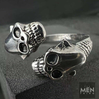 THE MEN THING Rings GRIMHUG - Alloy Adjustable Vintage Ring, American trending Style for Men & Boys