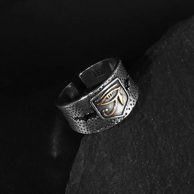 THE MEN THING Rings HORUS EYE OF GOD - Copper Adjustable Ring for Men and Boys