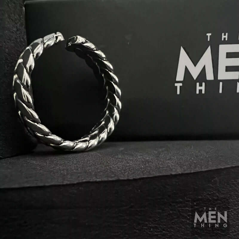 THE MEN THING Rings LARIAT -  Alloy Adjustable Vintage Ring, American trending Stylefor Men & Boys