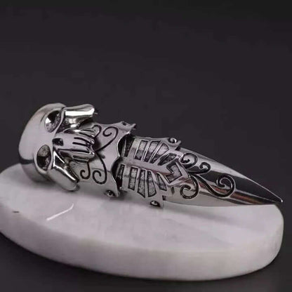 THE MEN THING Rings OCTOPOW- Full Finger Adjustable Knuckle Ring - Gothic Octopus King Rules