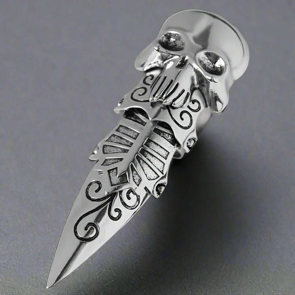 THE MEN THING Rings OCTOPOW- Full Finger Adjustable Knuckle Ring - Gothic Octopus King Rules