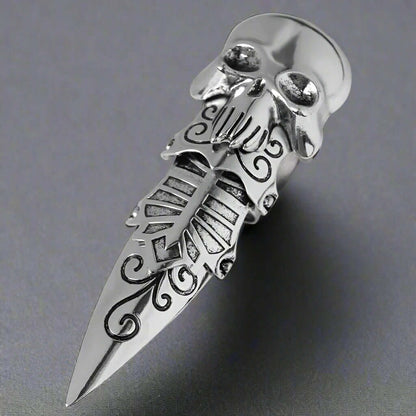 THE MEN THING Rings OCTOPOW- Full Finger Adjustable Knuckle Ring - Gothic Octopus King Rules