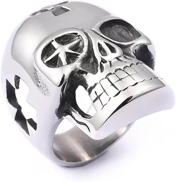 THE MEN THING Rings PHANTOM  Titanium Steel Ring for Men and Boys (Size-21)