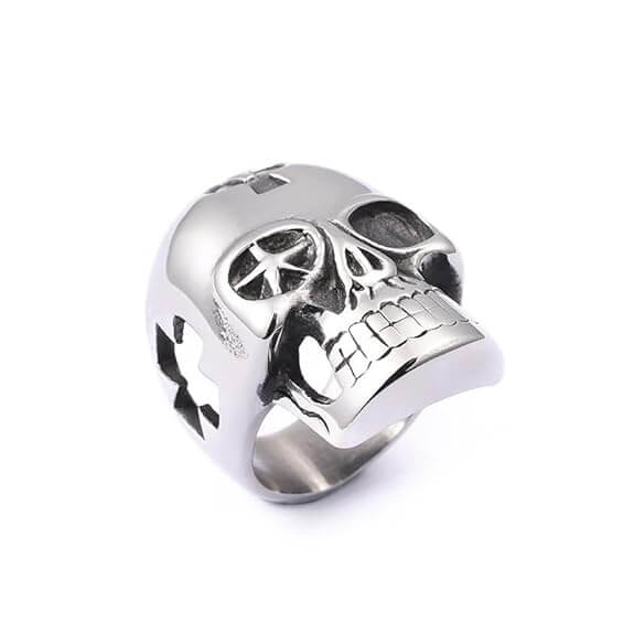 THE MEN THING Rings PHANTOM  Titanium Steel Ring for Men and Boys (Size-21)