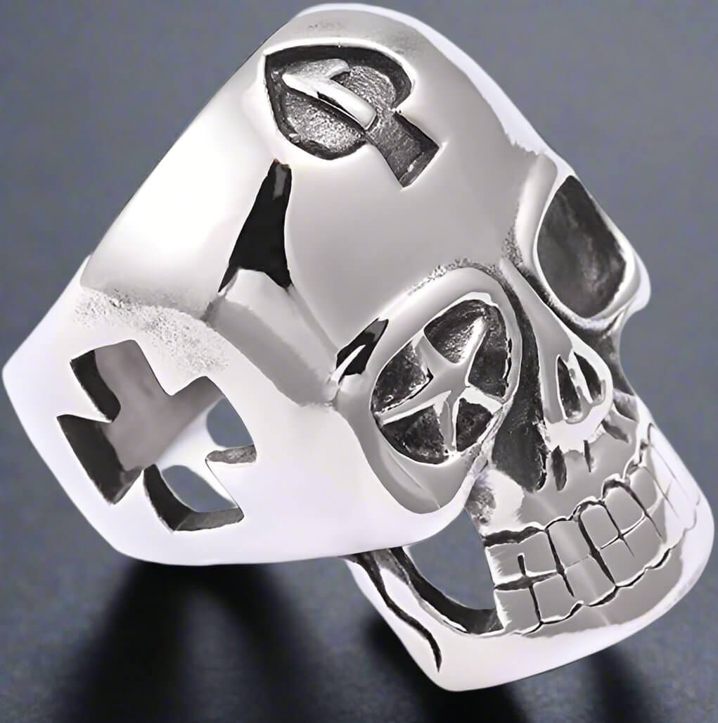 THE MEN THING Rings PHANTOM  Titanium Steel Ring for Men and Boys (Size-21)