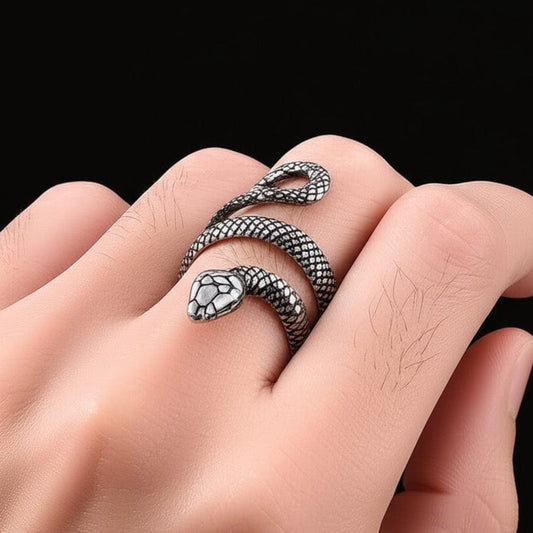 THE MEN THING Rings PYTHON - 10mm Pure Titanium Steel Ring for Men & Boys