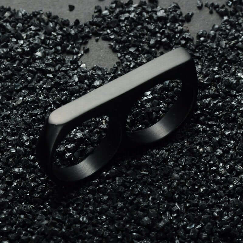 THE MEN THING Rings Rebellious Two Black