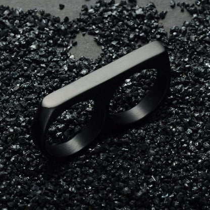 THE MEN THING Rings Rebellious Two Black