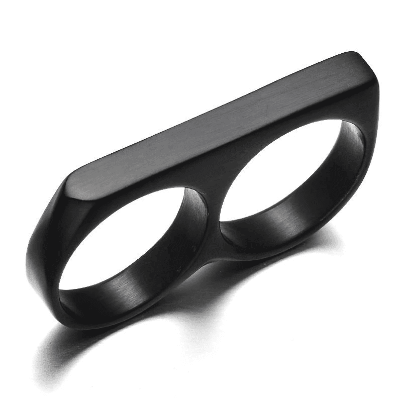 THE MEN THING Rings Rebellious Two Black