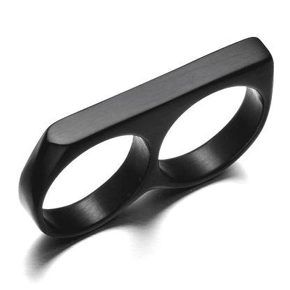 THE MEN THING Rings Rebellious Two Black
