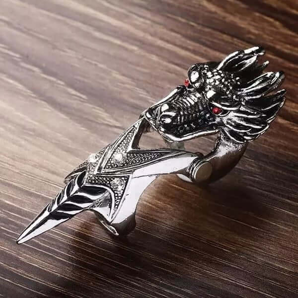 THE MEN THING Rings REDEYEGON - Gothic Adjustable Knuckle Joint Full Finger Ring for Men & Boys
