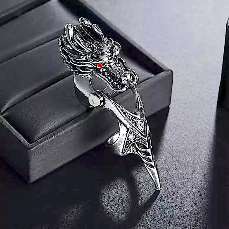 THE MEN THING Rings REDEYEGON - Gothic Adjustable Knuckle Joint Full Finger Ring for Men & Boys