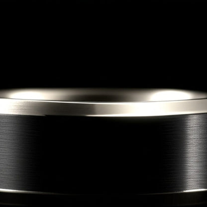 THE MEN THING Rings Royal Series - BLACK BASTION RING - Pure Stainless Steel Men’s Steel-Black-Plated Ring – Statement Luxury Jewelry (Size : 17-19-22-24-27)