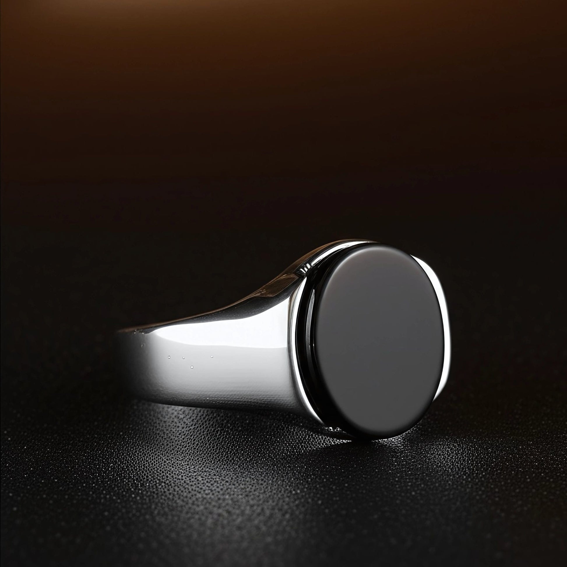 THE MEN THING Rings Royal Series - BLACK ECLIPSE REGENT - Pure Stainless Steel Men’s Steel-Plated Ring – Statement Luxury Jewelry (Size : 22-25-27)
