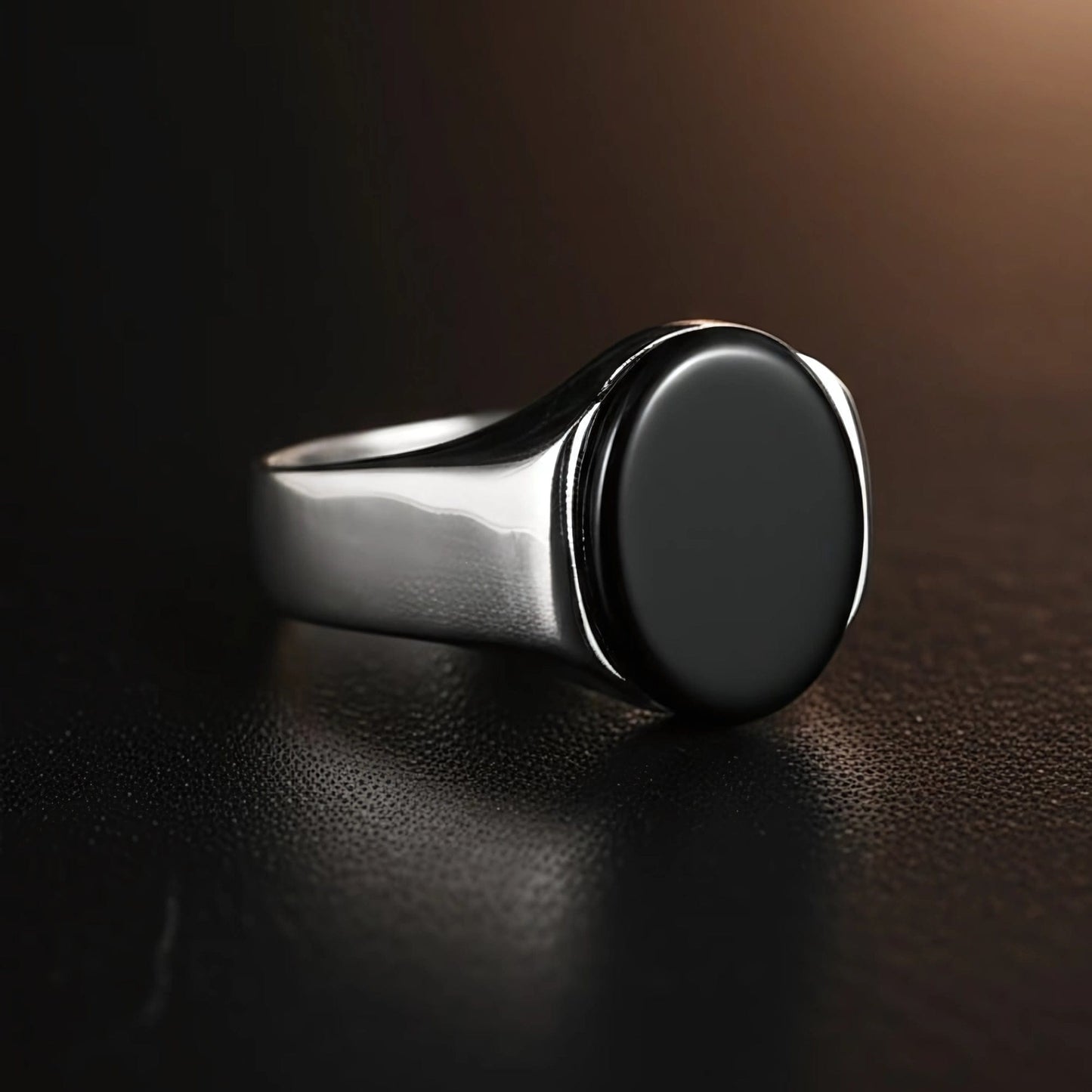 THE MEN THING Rings Royal Series - BLACK ECLIPSE REGENT - Pure Stainless Steel Men’s Steel-Plated Ring – Statement Luxury Jewelry (Size : 22-25-27)