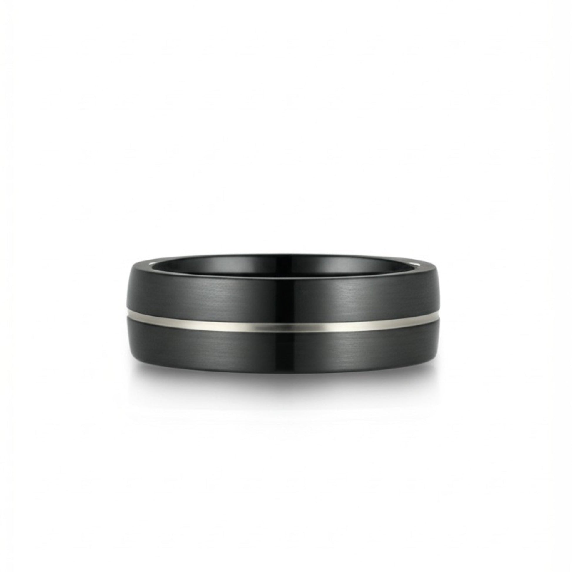 THE MEN THING Rings Royal Series - BLACK STRIKE RING - Pure Stainless Steel Men’s Black-Steel-Plated Ring – Statement Luxury Jewelry (Size : 17-20-22-25-27)