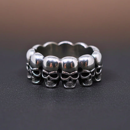 THE MEN THING Rings Royal Series - BONE CIRCLE RING - Pure Stainless Steel Men’s Steel-Plated Ring – Statement Luxury Jewelry (Size :21-22-24-25-27-30 )