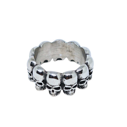 THE MEN THING Rings Royal Series - BONE CIRCLE RING - Pure Stainless Steel Men’s Steel-Plated Ring – Statement Luxury Jewelry (Size :21-22-24-25-27-30 )