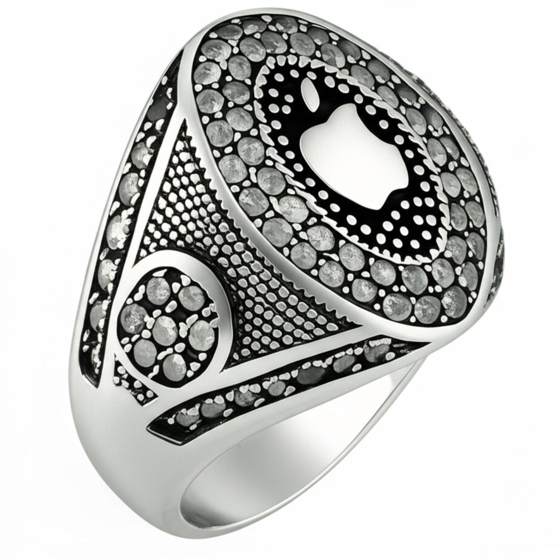 THE MEN THING Rings Royal Series - CORE ICON RING - Pure Stainless Steel Men’s Steel-Plated Ring – Statement Luxury Jewelry (Size : 19-22-24)