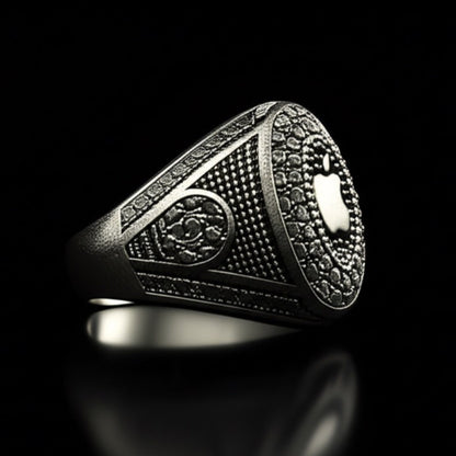 THE MEN THING Rings Royal Series - CORE ICON RING - Pure Stainless Steel Men’s Steel-Plated Ring – Statement Luxury Jewelry (Size : 19-22-24)