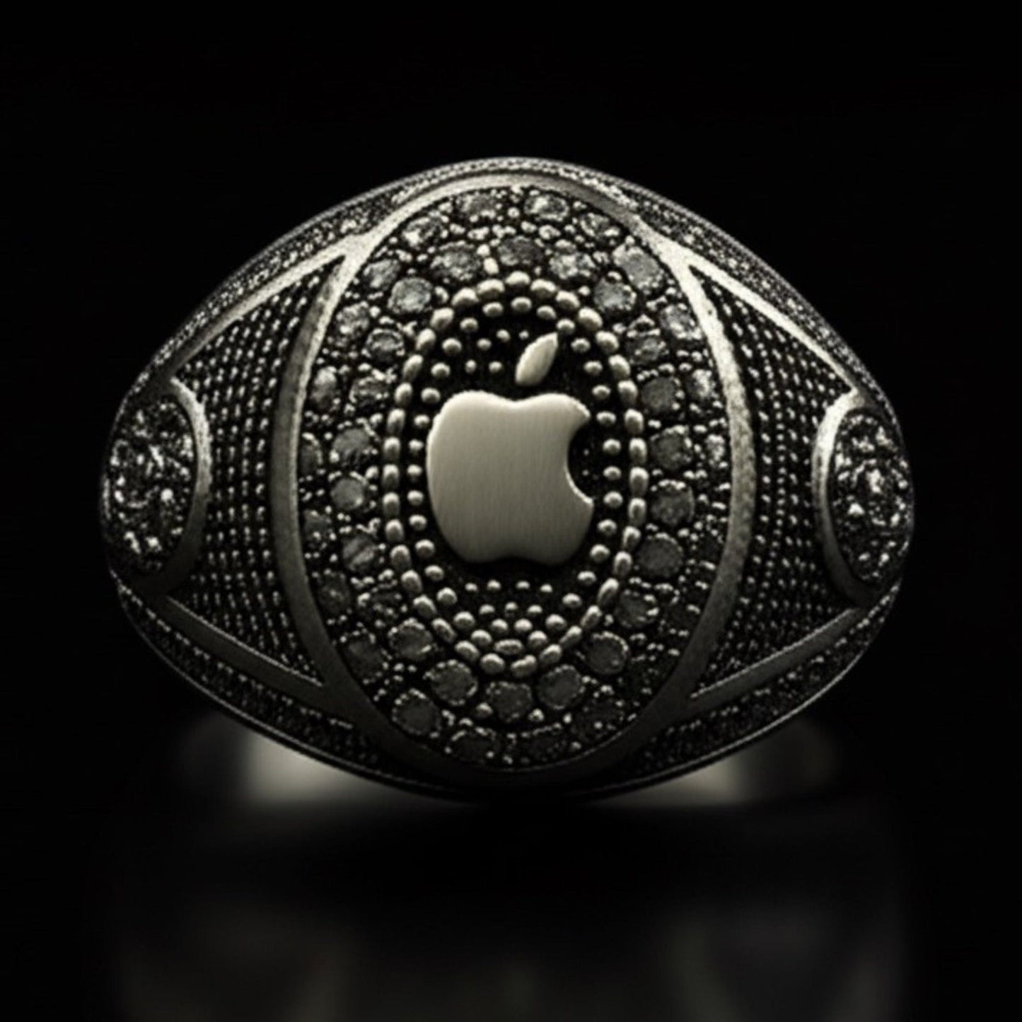 THE MEN THING Rings Royal Series - CORE ICON RING - Pure Stainless Steel Men’s Steel-Plated Ring – Statement Luxury Jewelry (Size : 19-22-24)