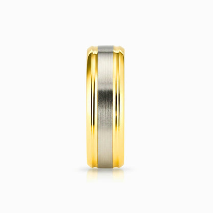 THE MEN THING Rings Royal Series - GILDED CORE RING - Pure Stainless Steel Men’s Gold-Steel-Plated Ring – Statement Luxury Jewelry (Size : 17-19-22-25-27)