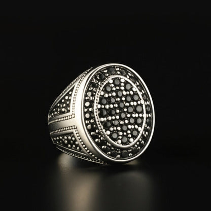 THE MEN THING Rings Royal Series - RAGNAR VALOR RING - Pure Stainless Steel Men’s Steel-Plated Ring – Statement Luxury Jewelry (Size : 19-22)