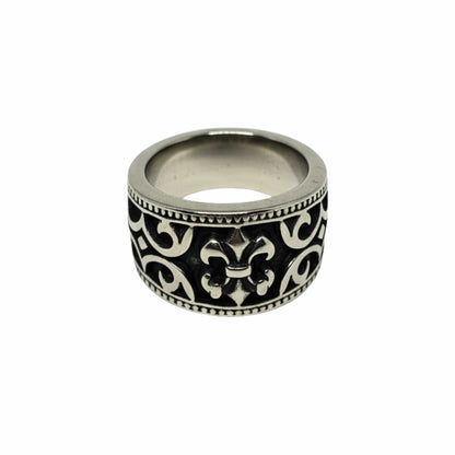 THE MEN THING Rings THE MEN THING Royal Series - IMPERIAL FLEUR RING - Pure Stainless Steel Men’s Steel-Plated Ring – Statement Luxury Jewelry (Size :18-22-24-25-28-31)