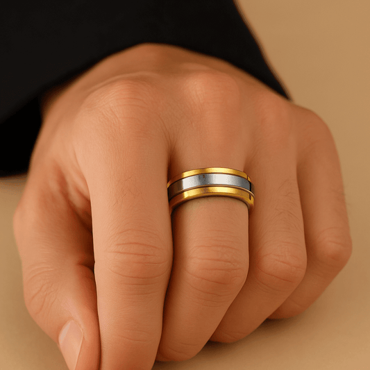 THE MEN THING Rings TITANUXE - 8mm Pure Titanium Steel Ring for Men & Boys