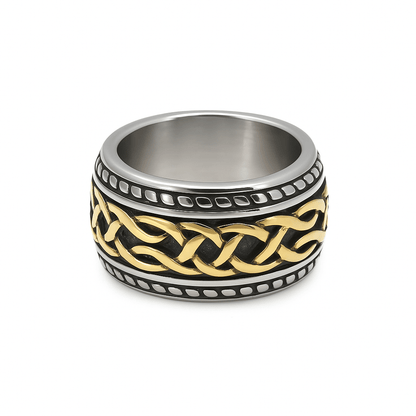 THE MEN THING Rings VALAR BAND RING - Pure Stainless Steel Men’s Steel-Plated Ring – Statement Luxury Jewelry (Size : 17-23-28)