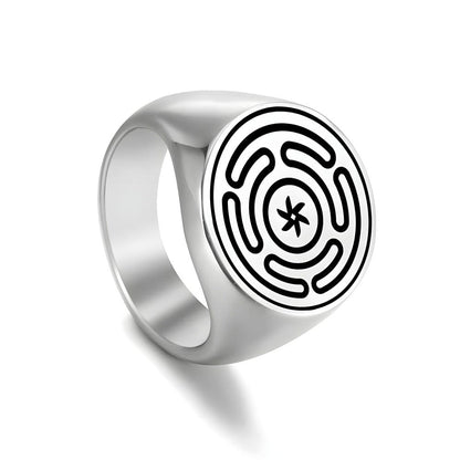 THE MEN THING Rings ZENTRIX - 10mm Pure Titanium Steel Ring for Men & Boys