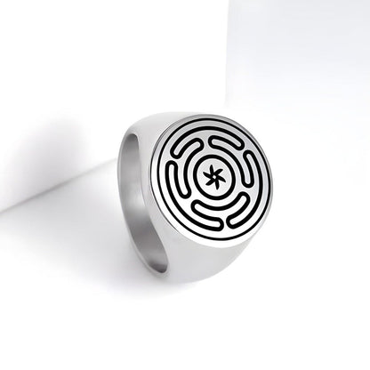 THE MEN THING Rings ZENTRIX - 10mm Pure Titanium Steel Ring for Men & Boys