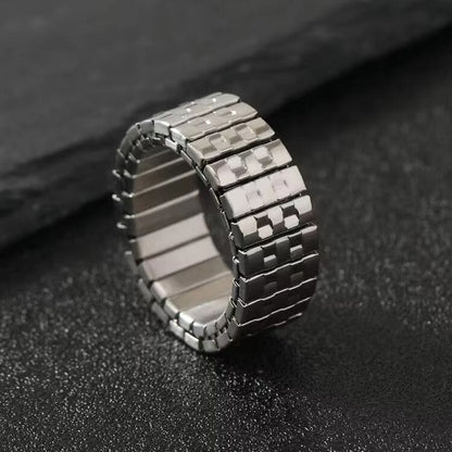 THE MEN THING Rings ZORION - Adjustable Pure Titanium Steel Ring for Men & Boys