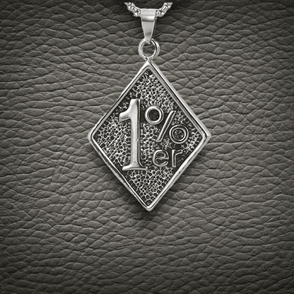 THE MEN THING SS Pendant/ Necklace 1% -  Pendant with Pure Stainless Steel 24inch Chain for Men, European trending Style - Round Box Chain for Men & Boys