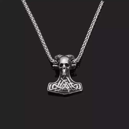 THE MEN THING SS Pendant/ Necklace BAPHOMET - Pure 316L Stainless Steel Vintage Viking Pendant with with 29 inch Chain for Men & Boys