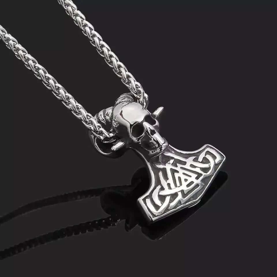THE MEN THING SS Pendant/ Necklace BAPHOMET - Pure 316L Stainless Steel Vintage Viking Pendant with with 29 inch Chain for Men & Boys