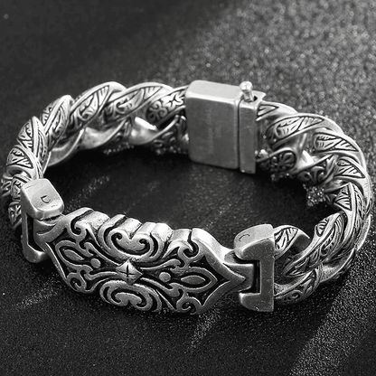 THE MEN THING SS Pendant/ Necklace BARBARIAN - 18mm Pure Titanium Steel Bracelet, Bracelet with hook buckle for Men & Boy (9 inch)