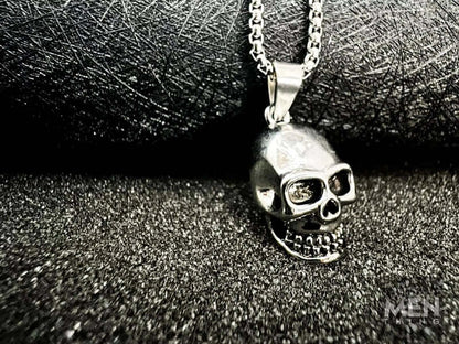 THE MEN THING SS Pendant/ Necklace BIG SKULL 2 -  Alloy Pendant with Pure Stainless Steel 24inch Round Box Chain, American trending Style for Men & Boy