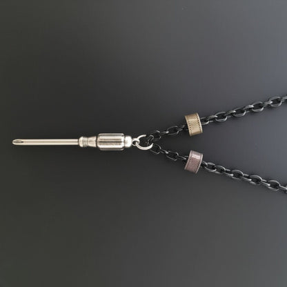 THE MEN THING SS Pendant/ Necklace BITBOLT CORE - Pure Titanium Steel Pendant with 23inch Chain for Men & Boys
