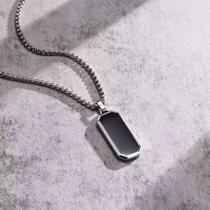 THE MEN THING SS Pendant/ Necklace BLACK HAWK CREST - Pure Stainless Steel 24inch Round box Chain for Men, European trending Style for Men & Boy