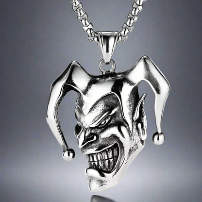 THE MEN THING SS Pendant/ Necklace CIRCUS - Alloy Pendant with Pure Stainless Steel 24inch Chain for Men, European trending Style - Round Box Chain for Men & Boy