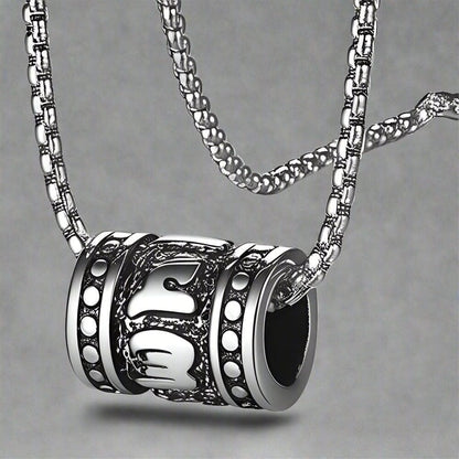 THE MEN THING SS Pendant/ Necklace CYL-MANTRA - Alloy Pendant with Pure Stainless Steel 24inch Round Box Chain, American trending Style for Men & Boy